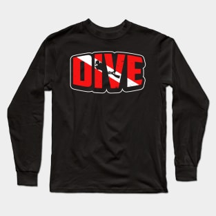 Vintage Distressed Scuba Diving Shirt Funny Scuba Diver Dive Long Sleeve T-Shirt